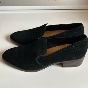 Crown Vintage Black Suede Loafers Size 8.5M